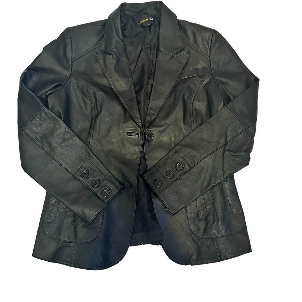 Black Leather Blazer